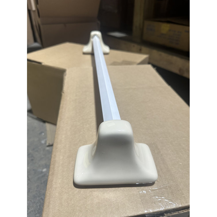 Daltile 27'' Towel Bar (Almond Brackets w/White Pole) Wayfair